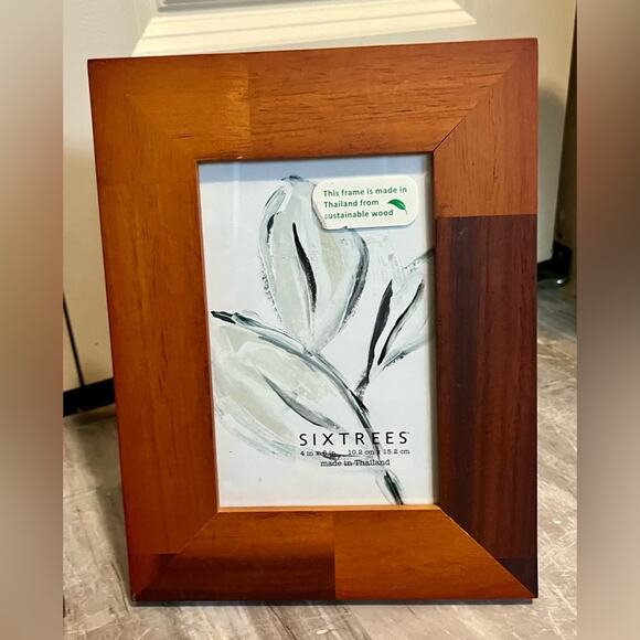 Set of 3 wood frames, 4” x 6”, made in Thailand - Picture 5 of 7